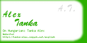 alex tanka business card